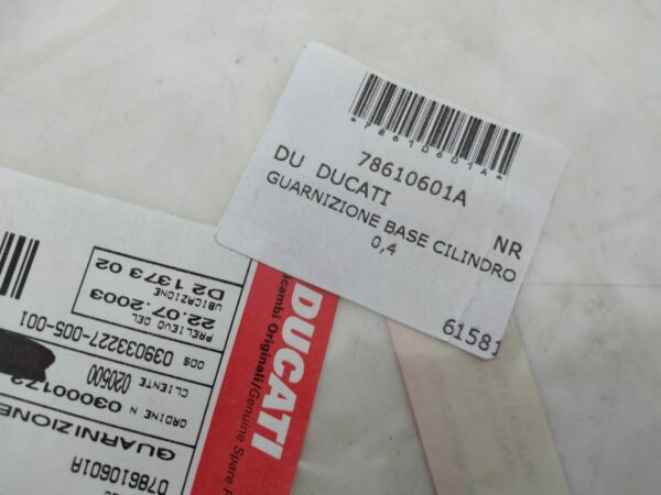 DUCATI Guarnizione Base Cilindro 0, 4 Mm 748 St4 St2 01 Monster 01 78610601A