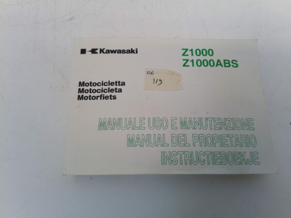 Kawasaki Z1000 2006 Libretto uso e Manutenzione 999761363 It es nl