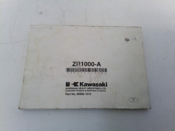 Kawasaki Z1000 2002 Libretto uso e Manutenzione 999921012 it