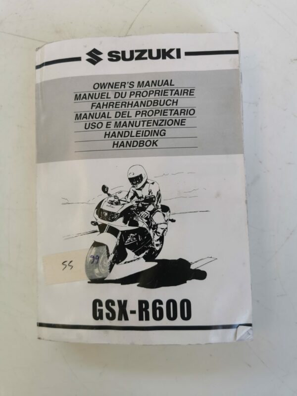 Suzuki GSX-R600 1999 Libretto uso e Manutenzione 99011-34E53-042