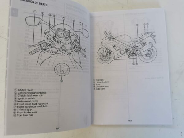 Suzuki GSX-R1000 2006 Libretto uso e Manutenzione 99011-21H50-01A EN