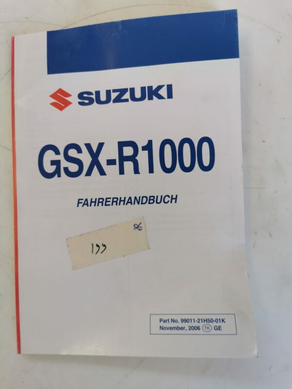 Suzuki GSX-R1000 2006 Libretto uso e Manutenzione 99011-21H50-01K DE