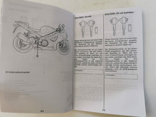 Suzuki GSX-R1000 2006 Libretto uso e Manutenzione 99011-21H50-01K DE