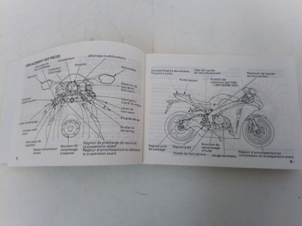 Honda CBR 1000 RR 2008 Libretto uso e Manutenzione 37mfl811 no italiano