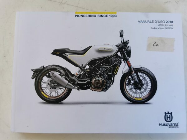 Husqvarna Vitpilen 401 2018 Libretto uso e Manutenzione 3402206 IT