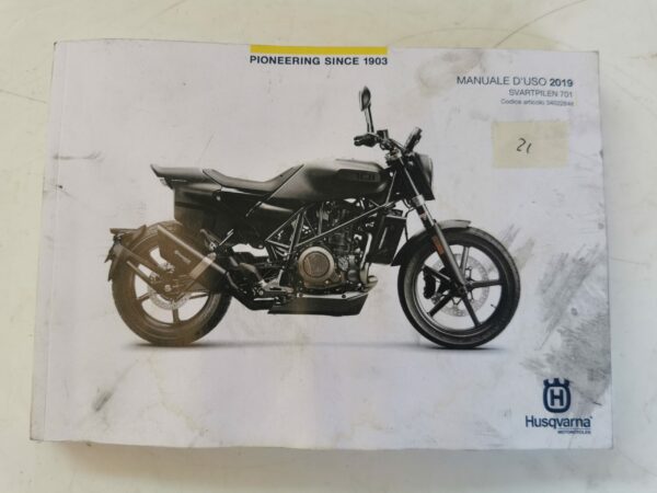 Husqvarna Svartpilen 701 2019 Libretto uso e Manutenzione 3402284 IT