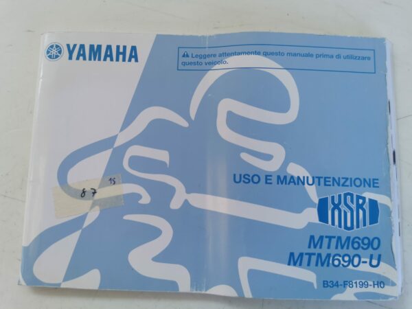 Yamaha MTM690 / U 2015 Libretto uso e Manutenzione B34F8199H0 IT