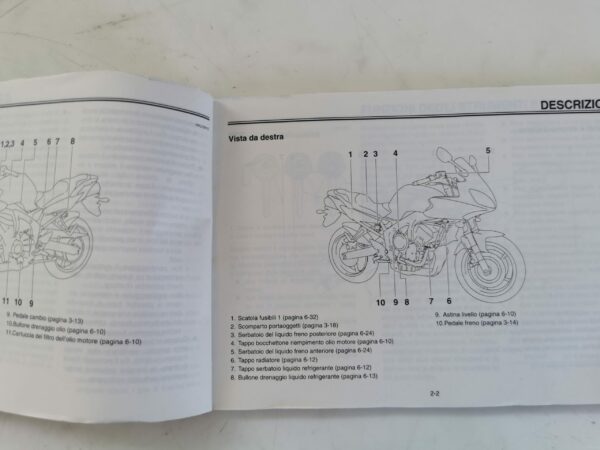 Yamaha FZ6 2007 Libretto uso e Manutenzione 4S828199H1 IT