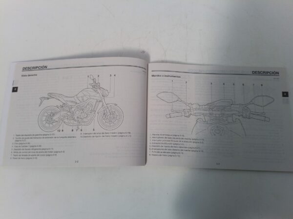 Yamaha mt-09 2013 Libretto uso e Manutenzione 1rc28199s0