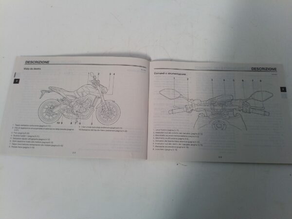 Yamaha mt-09 2013 Libretto uso e Manutenzione 1rc28199h0