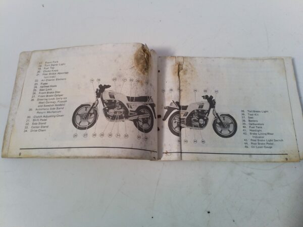 Kawasaki z400f 1979 Libretto uso e Manutenzione 99922128801