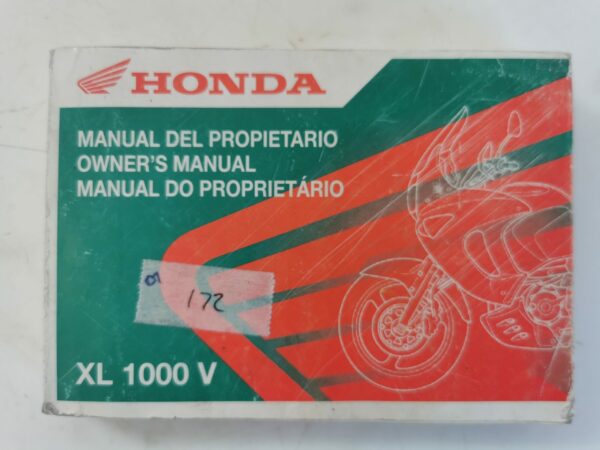 Honda XL1000V 2001 Libretto uso e Manutenzione A25002001011  ES EN