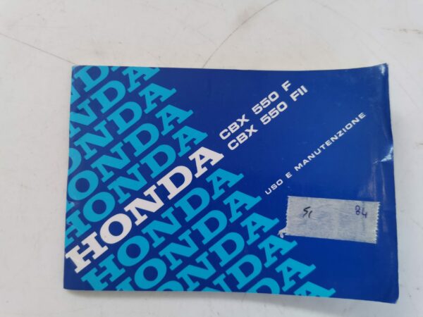 Honda CBX 500F / 550 FII 1984 Libretto uso e Manutenzione HON IT