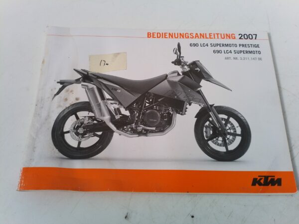 KTM 690 LC4 Supermoto 2007 Libretto uso e Manutenzione 3211147 de