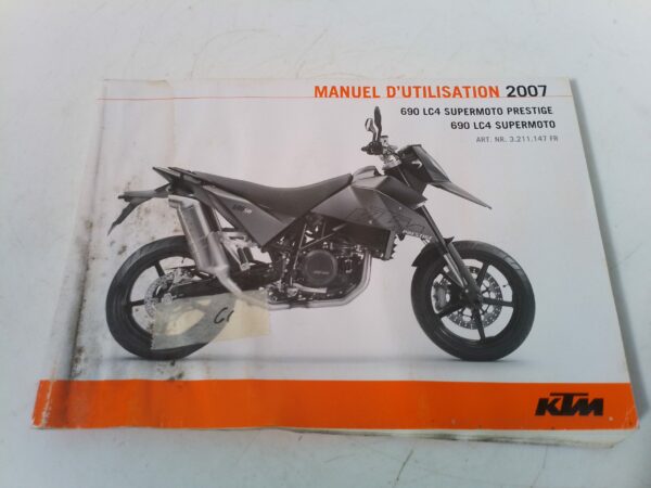 KTM 690 LC4 Supermoto 2007 rovinato Libretto uso e Manutenzione 3211147 fr