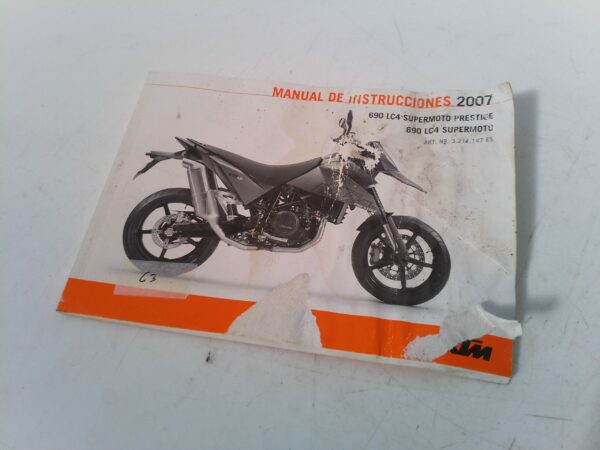 KTM 690 LC4 Supermoto 2007 rovinato Libretto uso e Manutenzione 3211147 es