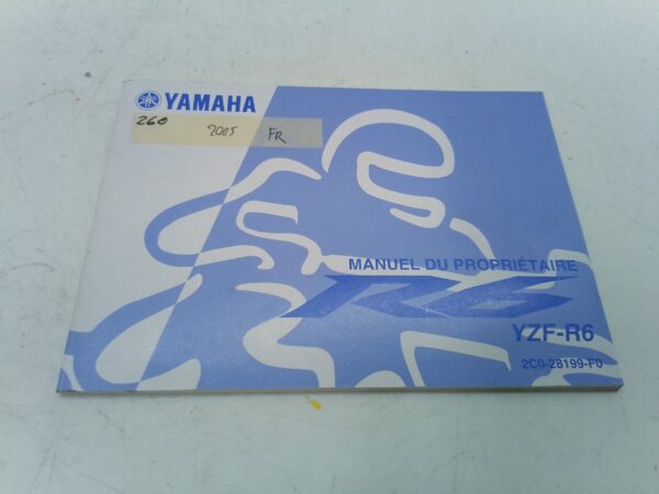 Yamaha r6 2005 Libretto uso e manutenzione Francia 2c028199f0