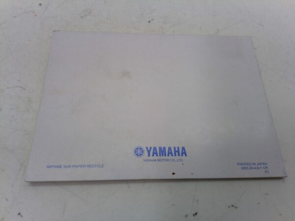 Yamaha r6 2005 Libretto uso e manutenzione Francia 2c028199f0