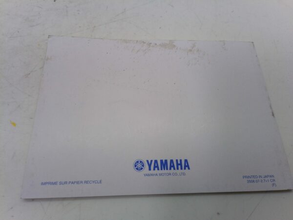 Yamaha r6 2006 Libretto uso e manutenzione Francia 2c028199f1