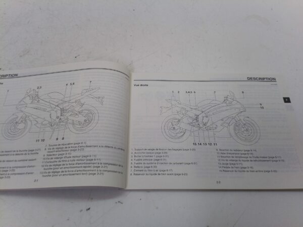 Yamaha r6 2006 Libretto uso e manutenzione Francia 2c028199f1