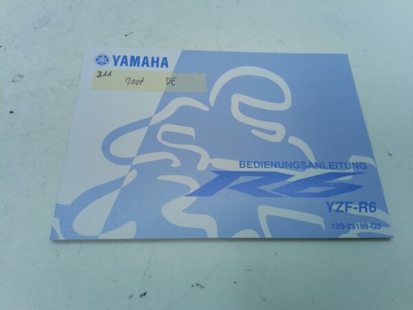 Yamaha r6 2007 Libretto uso e manutenzione Germania 13s28199g0