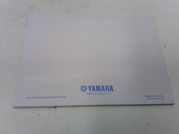 Yamaha r6 2007 Libretto uso e manutenzione Germania 13s28199g0