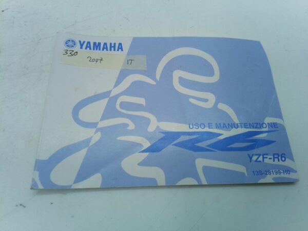 Yamaha r6 2007 Libretto uso e manutenzione 13s28199h0