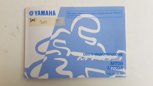 Yamaha MT 09 2013 Libretto uso e manutenzione 1RC28199H0