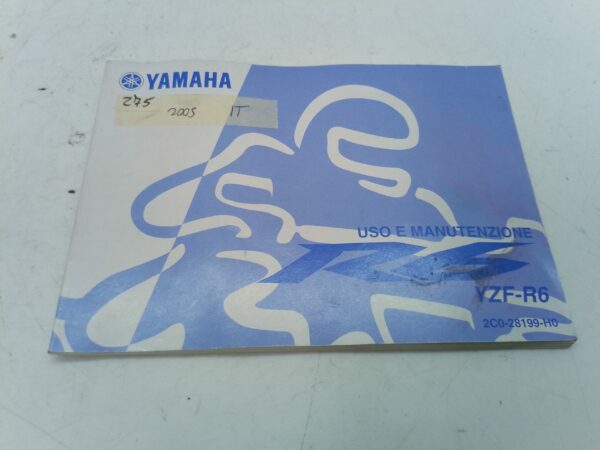 Yamaha r6 2005 Libretto uso e manutenzione 2c0281999h0