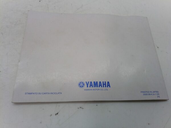 Yamaha r6 2005 Libretto uso e manutenzione 2c0281999h0