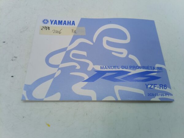 Yamaha r6 2006 Libretto uso e manutenzione Francia 2c028199f1