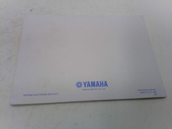 Yamaha r6 2006 Libretto uso e manutenzione Francia 2c028199f1