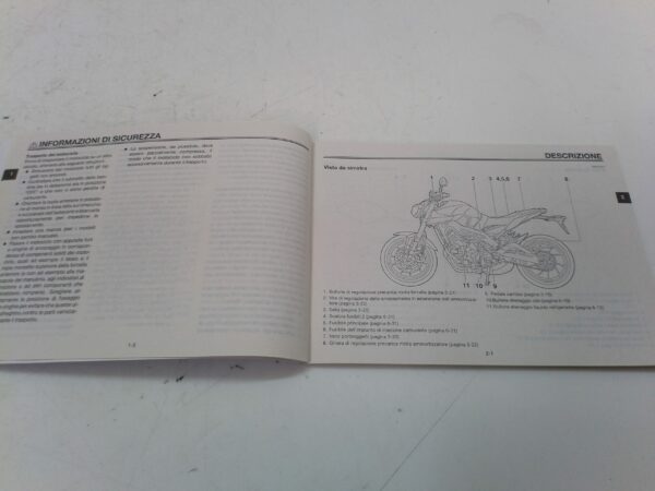 Yamaha mt-09 2013 Libretto uso e manutenzione 1rc28199h0