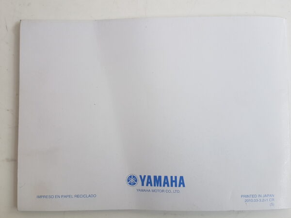 Yamaha FZ8 2010 Libretto uso e manutenzione Spagna 39P28199S0