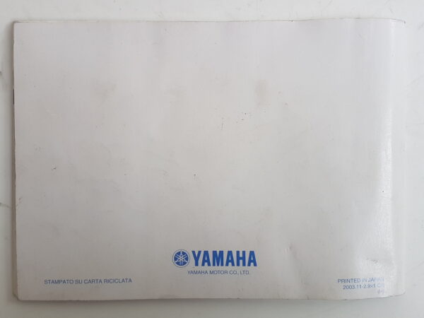 Yamaha YZF-R1 2003 Libretto uso e manutenzione Italiano 5VY28199H0