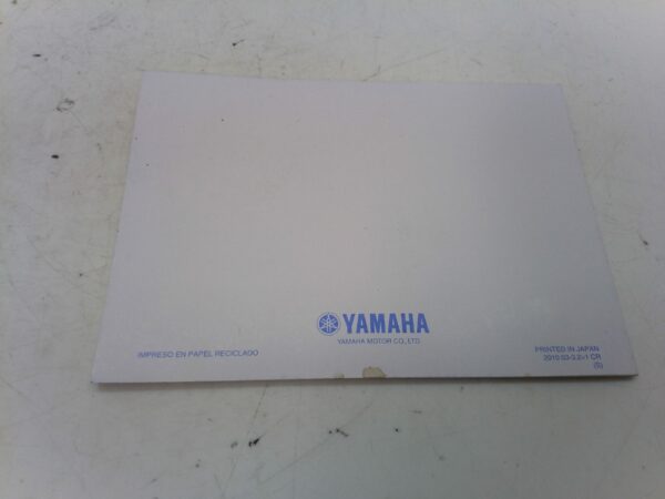 Yamaha FZ8 2010 Libretto uso e manutenzione spagna 39p28199s0