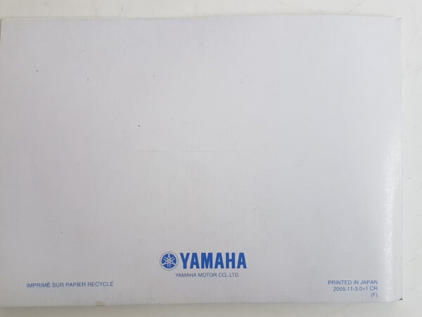 Yamaha FZ1 2005 Libretto uso e manutenzione Francia 2D128199F0