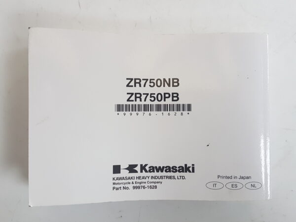 Kawasaki Z750R ABS 2010 Libretto uso e manutenzione IT ES NL 999761628