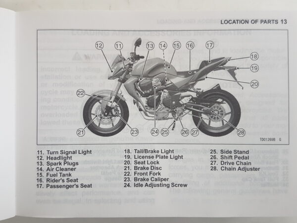 Kawasaki Z750R ABS 2010 Libretto uso e manutenzione EN FR DE 999761627