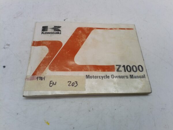 Kawasaki Z1000 1981 Libretto uso e manutenzione inglese 99922115202