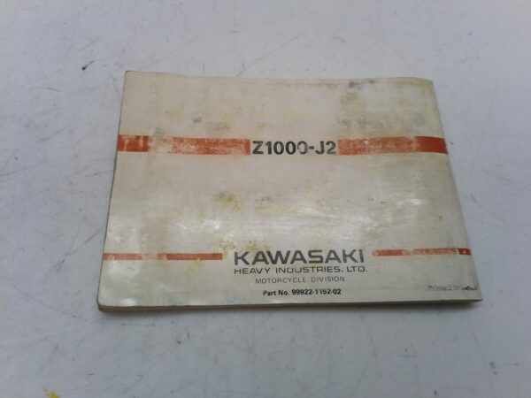 Kawasaki Z1000 1981 Libretto uso e manutenzione inglese 99922115202