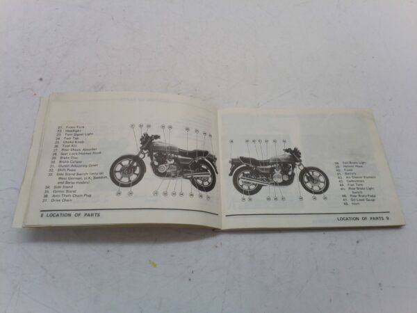 Kawasaki Z1000 1981 Libretto uso e manutenzione inglese 99922115202