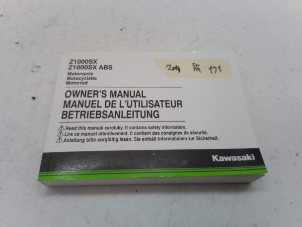 Kawasaki Z1000 SX 2014 Libretto uso e manutenzione gb fr de 999761875