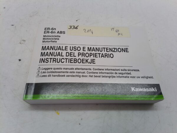 Kawasaki er-6n 2014 Libretto uso e manutenzione It es nl 999761864