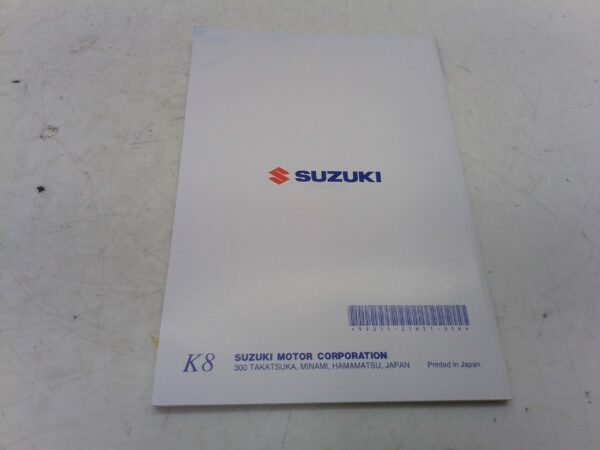 Suzuki gsx-r 1000 2007 Libretto uso e manutenzione Germania 9901121h5101k