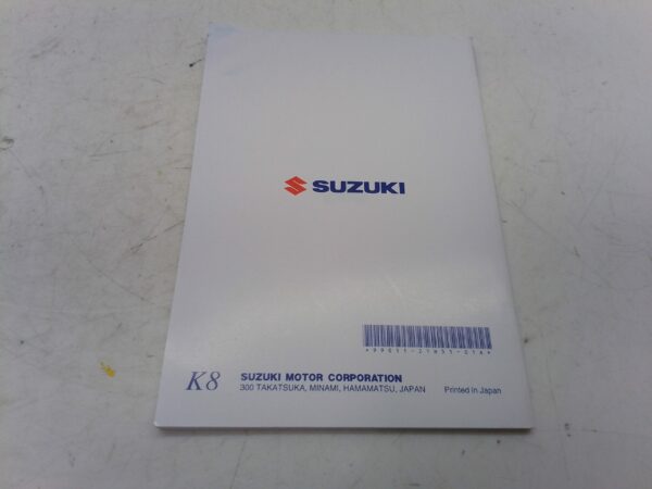 Suzuki gsx-r 1000 2007 Libretto uso e manutenzione inglese 9901121h5101a