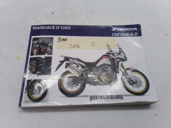 Honda Africa twin 2016 Libretto uso manutenzione 3lmjp610r105