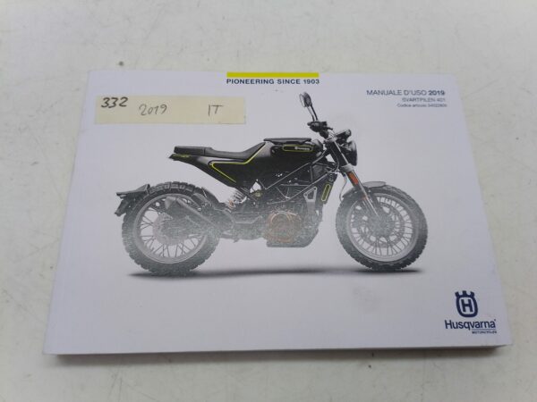 Husqvarna svartpilen 401 2019 Libretto uso manutenzione 3402280it