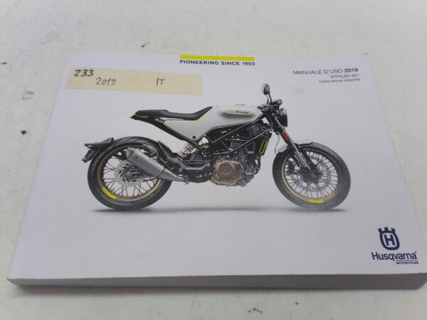 Husqvarna vitpilen 401 2019 Libretto uso manutenzione 3402278it