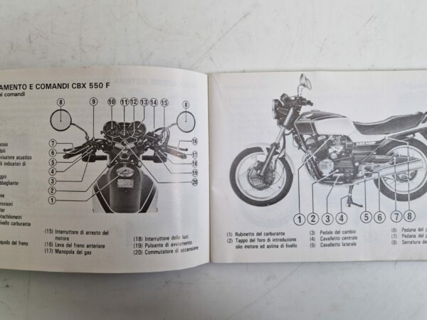 Honda CBX550F / CBX550F II Libretto uso e manutenzione IT con schema elettrico